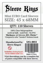 Sleeve Kings - Mini Euro Sleeves 45mm X 68mm 110ct